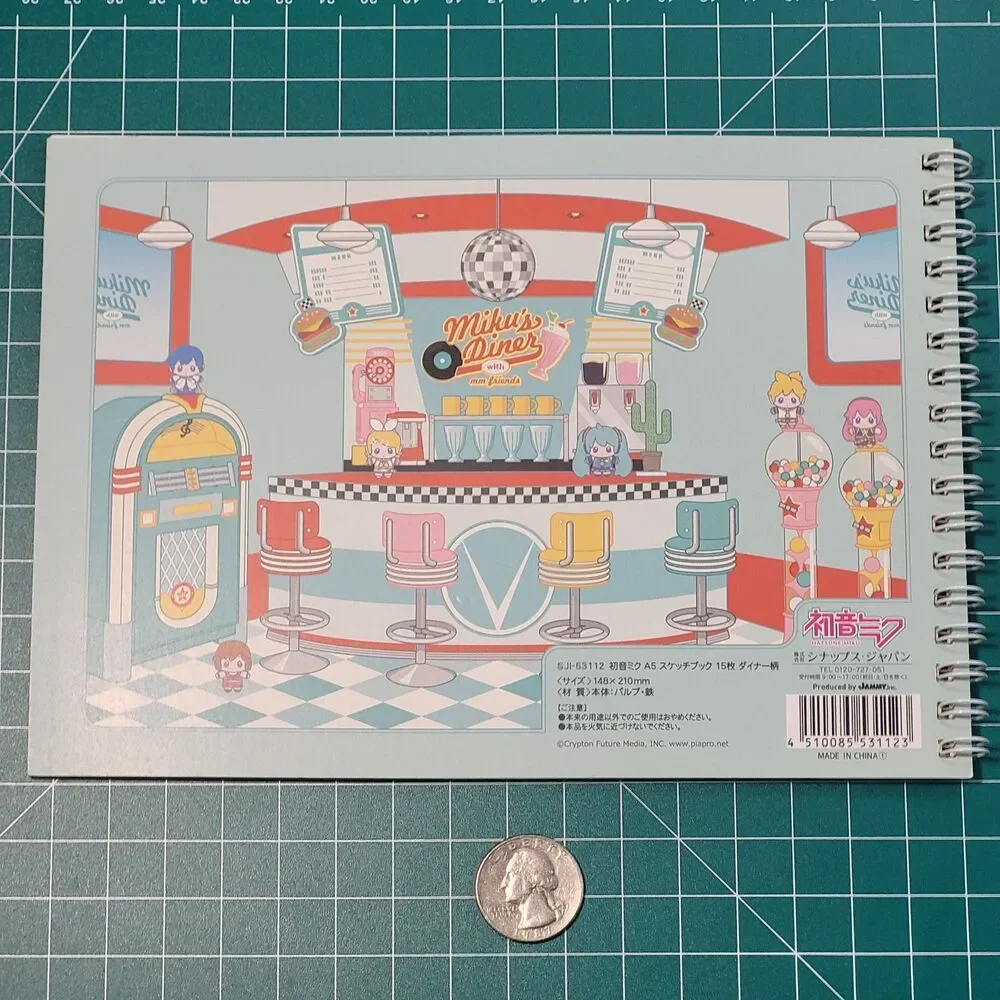 Piapro Characters - Hatsune Miku Miku's Diner B6 Spiral Notebook